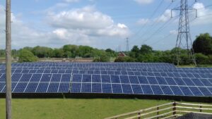 image of solar panels powering the arden self storage site